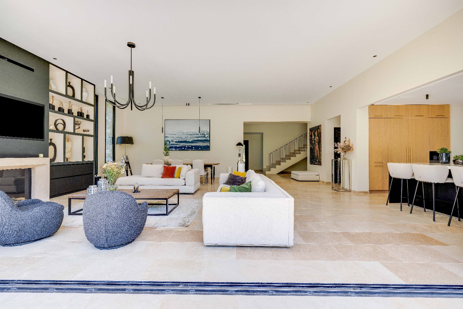 Aménagement salon Villa Blanche