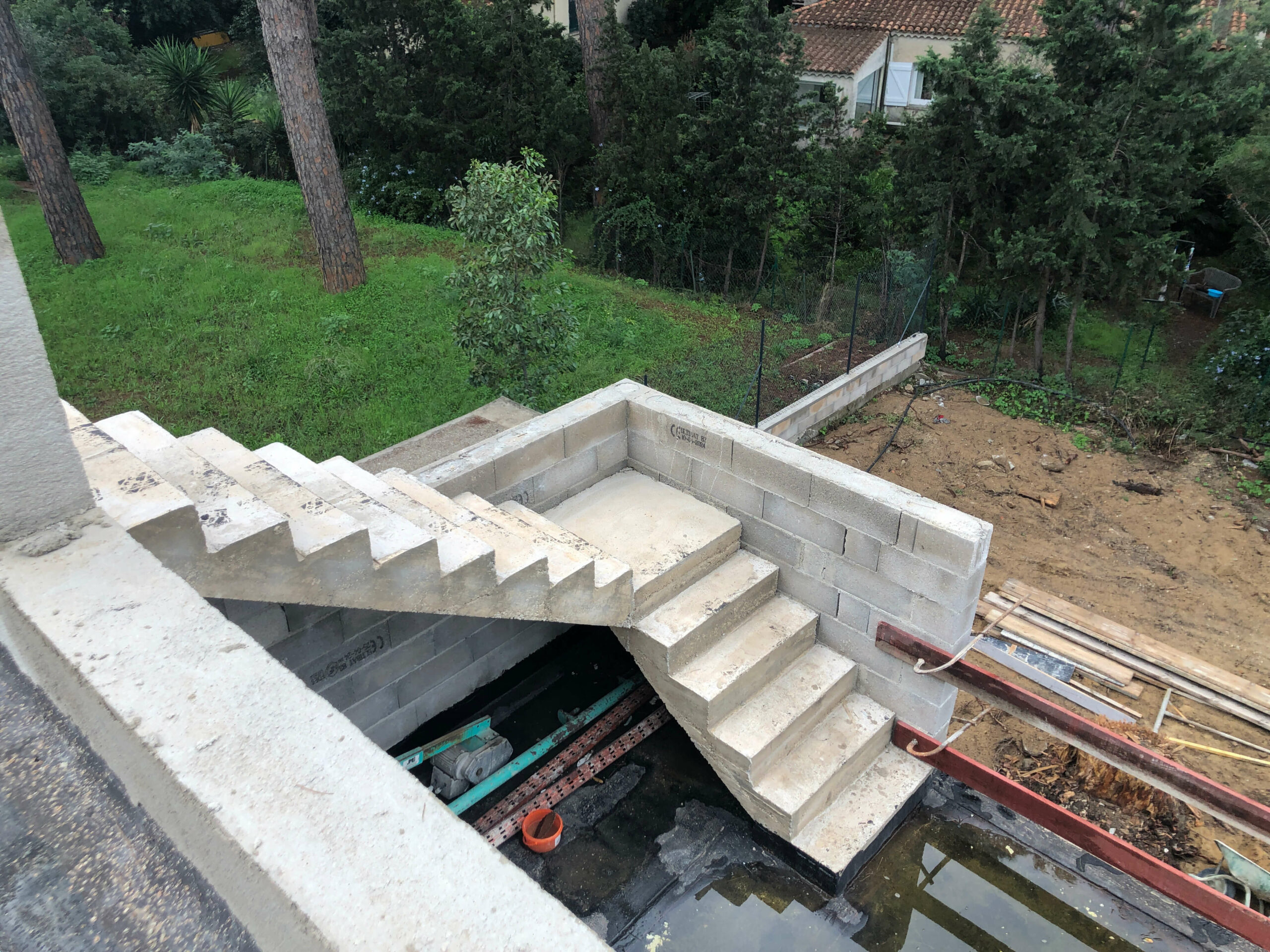 Création escalier extérieur