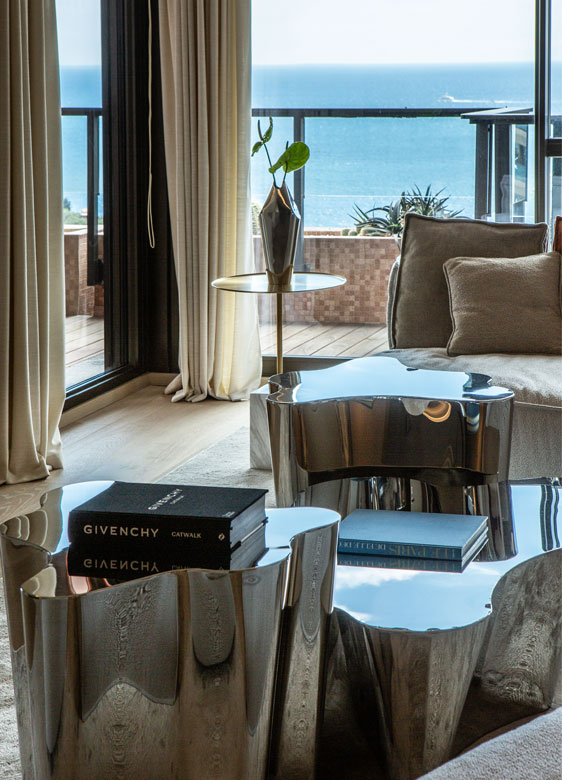 Aménagement salon appartement à Monaco