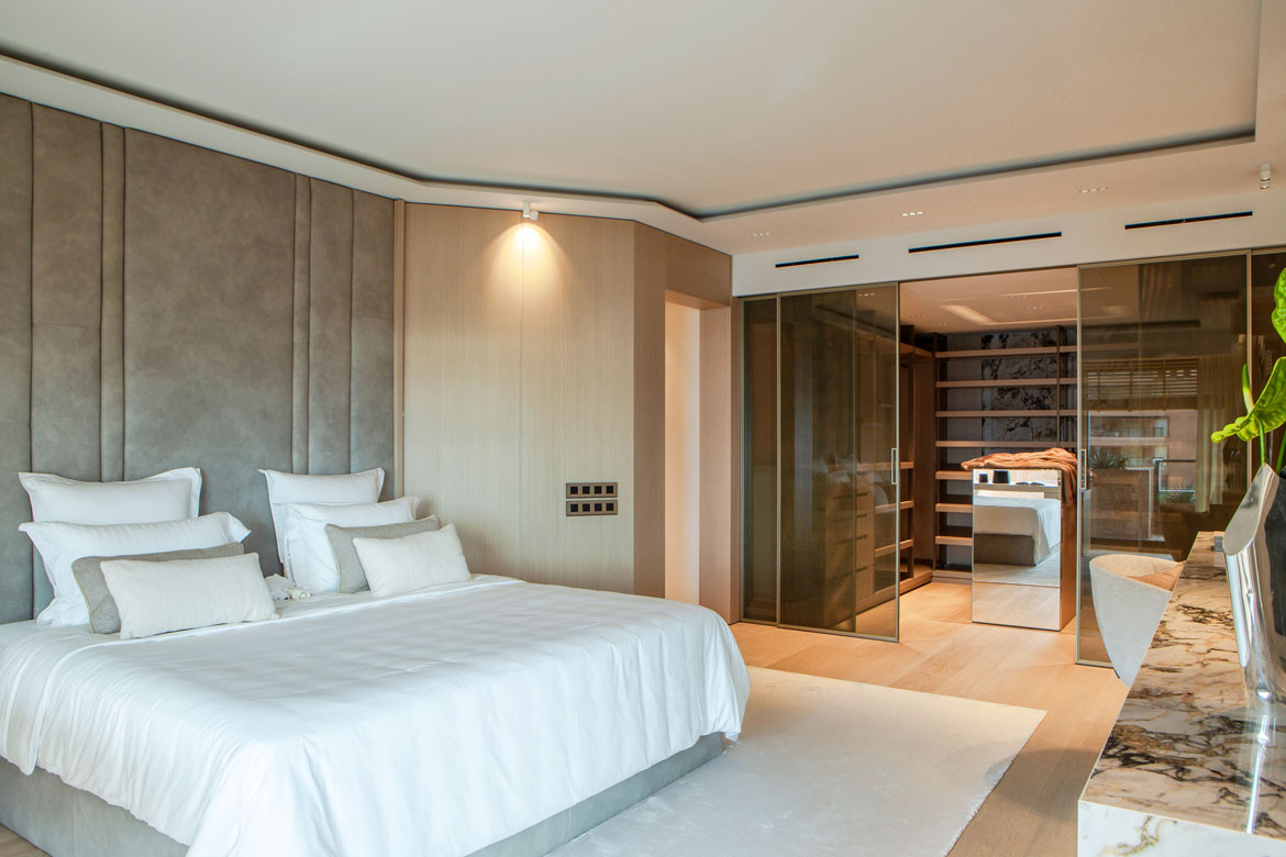 Aménagement chambre appartement à Monaco